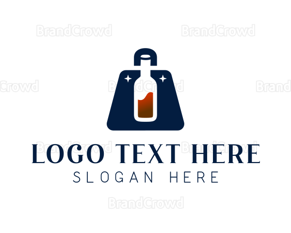 Wine Liquor Bag Logo