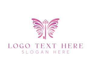 Boutique - Chic Butterfly Key logo design