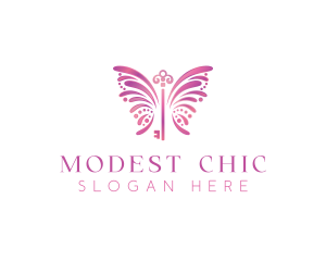 Chic Butterfly Key logo design