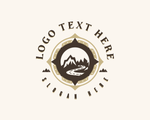 Mountain Camping Adventure Logo