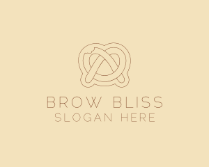 Minimalist Pretzel Bite logo design