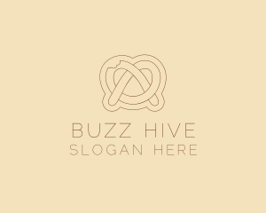 Minimalist Pretzel Bite logo design