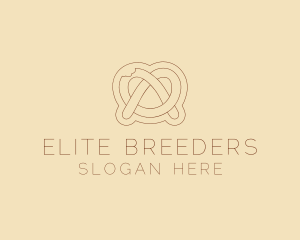 Minimalist Pretzel Bite logo design