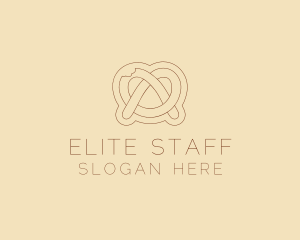 Minimalist Pretzel Bite logo design