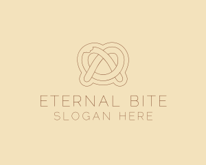 Minimalist Pretzel Bite logo design