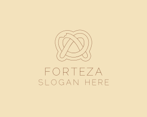 Minimalist Pretzel Bite logo design