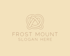 Minimalist Pretzel Bite logo design