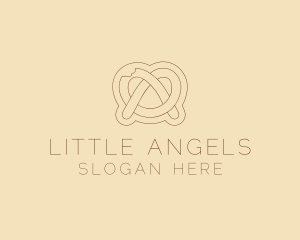 Minimalist Pretzel Bite logo design