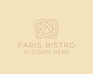 Minimalist Pretzel Bite logo design