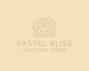 Minimalist Pretzel Bite logo design