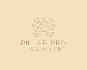 Minimalist Pretzel Bite logo design