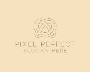 Minimalist Pretzel Bite logo design