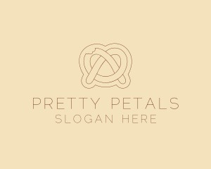 Minimalist Pretzel Bite logo design