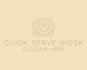 Minimalist Pretzel Bite logo design