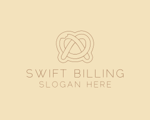 Minimalist Pretzel Bite logo design