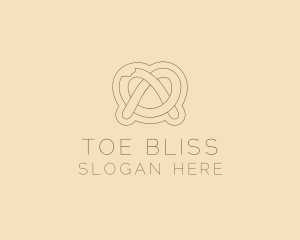 Minimalist Pretzel Bite logo design