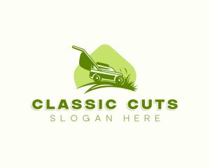 Grass Lawn Mower logo design