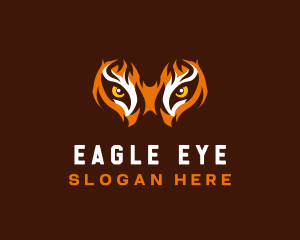 Tiger Eyes Feline logo design