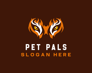 Tiger Eyes Feline logo design