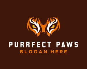 Tiger Eyes Feline logo design