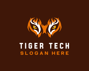 Tiger Eyes Feline logo design