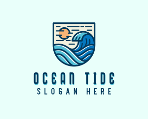 Tide Ocean Waves logo design