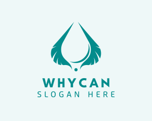 Feather - Feather Water Drop logo design