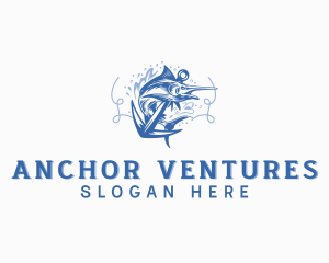 Anchor - Swordfish Fishing Anchor logo design