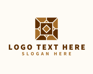 Wood - Geometric Tile Flooring logo design