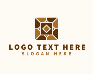 Wood - Geometric Tile Flooring logo design