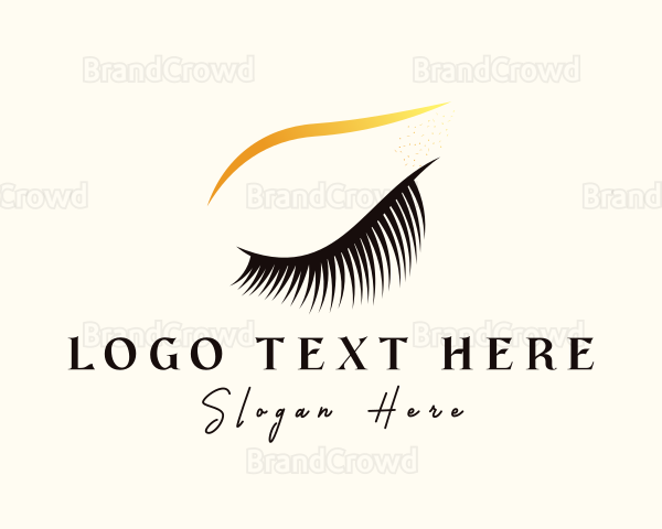 Feminine Eyelash Eyebrow Logo