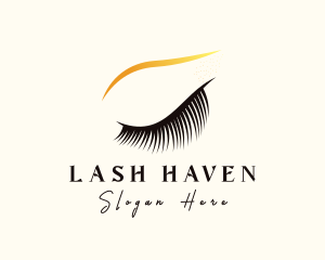 Feminine Eyelash Eyebrow logo design