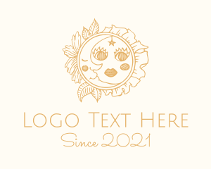 Stitch - Nature Sun Moon Embroidery logo design