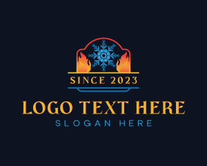 Heater - Cooling Thermal Heating logo design