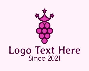 Grapes - Grape Fruit Stars logo design