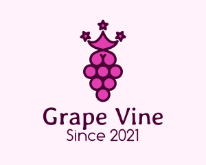 Grapes - Grape Fruit Stars logo design