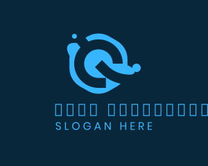 Blue Technology Letter G Logo