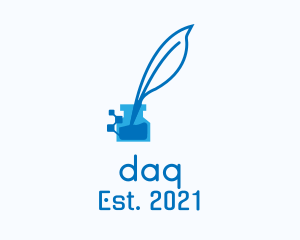 Essay - Digital Writing Quill logo design