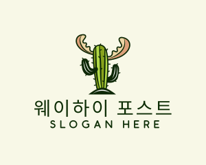 Cactus Moose Antler logo design