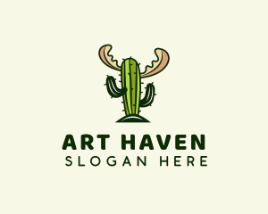 Cactus Moose Antler logo design