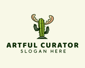 Cactus Moose Antler logo design