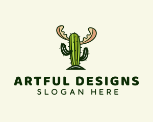 Cactus Moose Antler logo design