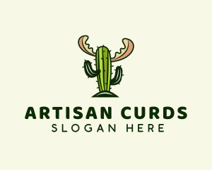 Cactus Moose Antler logo design