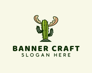 Cactus Moose Antler logo design