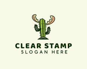 Cactus Moose Antler logo design