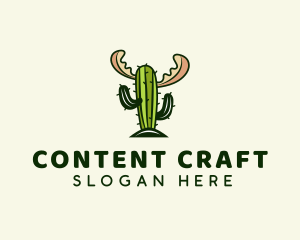 Cactus Moose Antler logo design