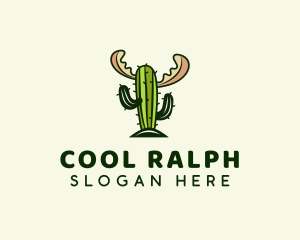 Cactus Moose Antler logo design