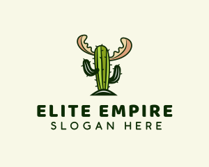 Cactus Moose Antler logo design