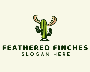 Cactus Moose Antler logo design