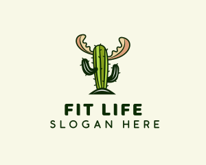 Cactus Moose Antler logo design